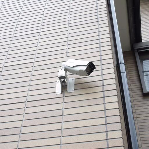 駐輪場部分の防犯カメラ