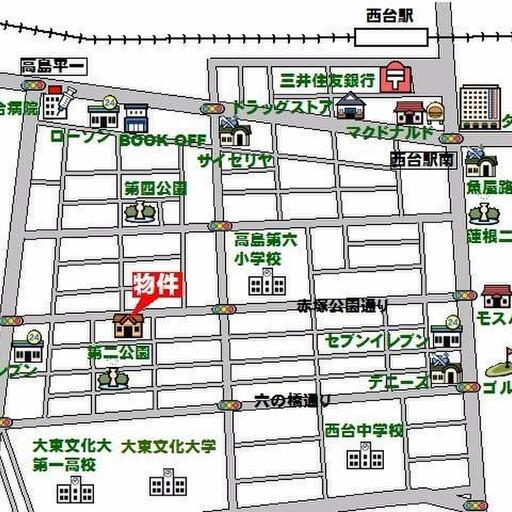 パラシオン田沢の周辺地図