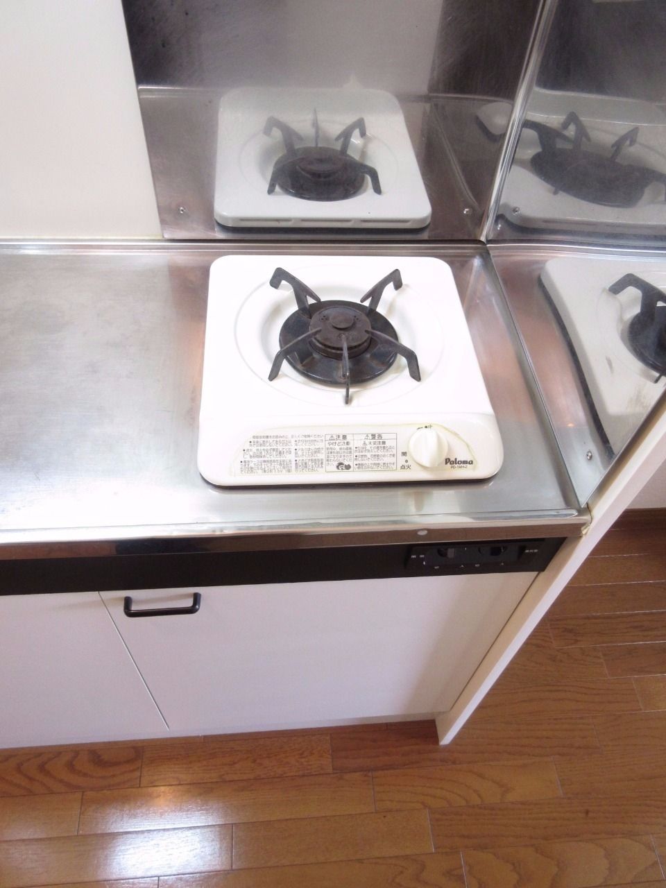 キッチンのガスコンロ ガスコンロ1口です