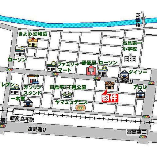 クローバー荘の周辺地図